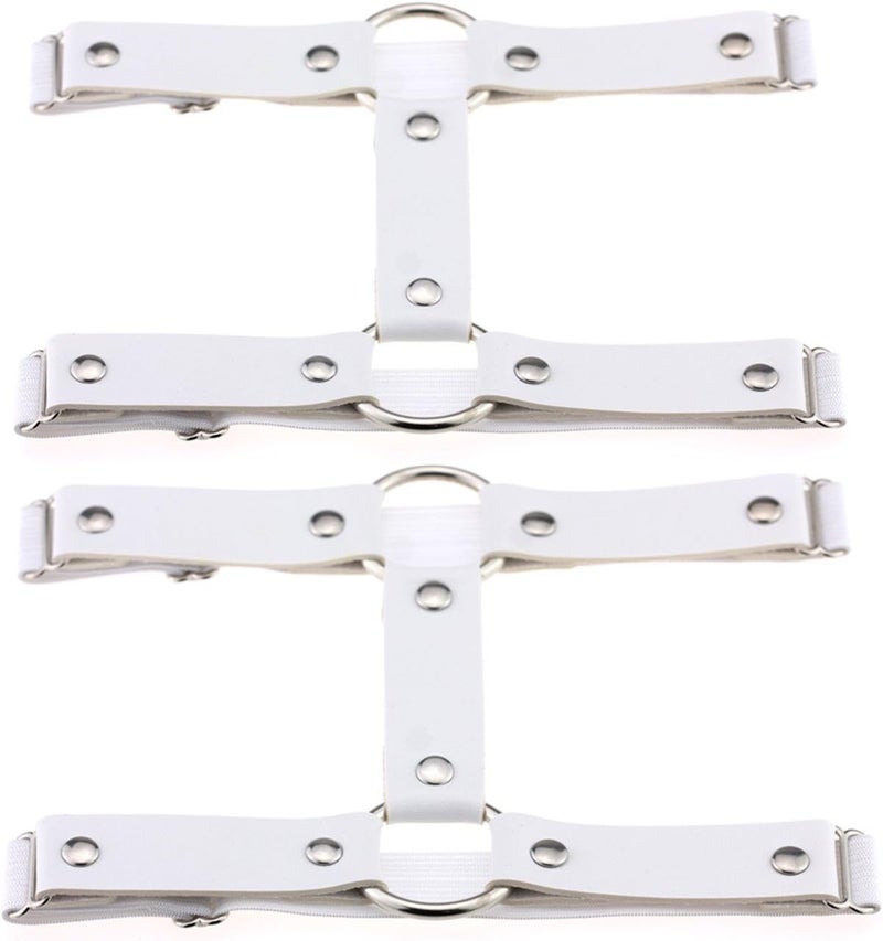 Outman Adjustable Elastice 2 Rows Leather Leg Harness Garter Belt Punk Gothic Thigh Ring Garter - Image 1